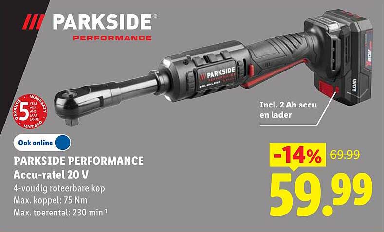 PARKSIDE PERFORMANCE Accu-ratel 20 V