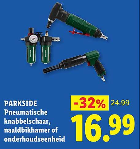 PARKSIDE Pneumatische knabbelschaar, naaldbikhamer of onderhoudseenheid -32%