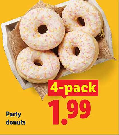 Party donuts 4-pack