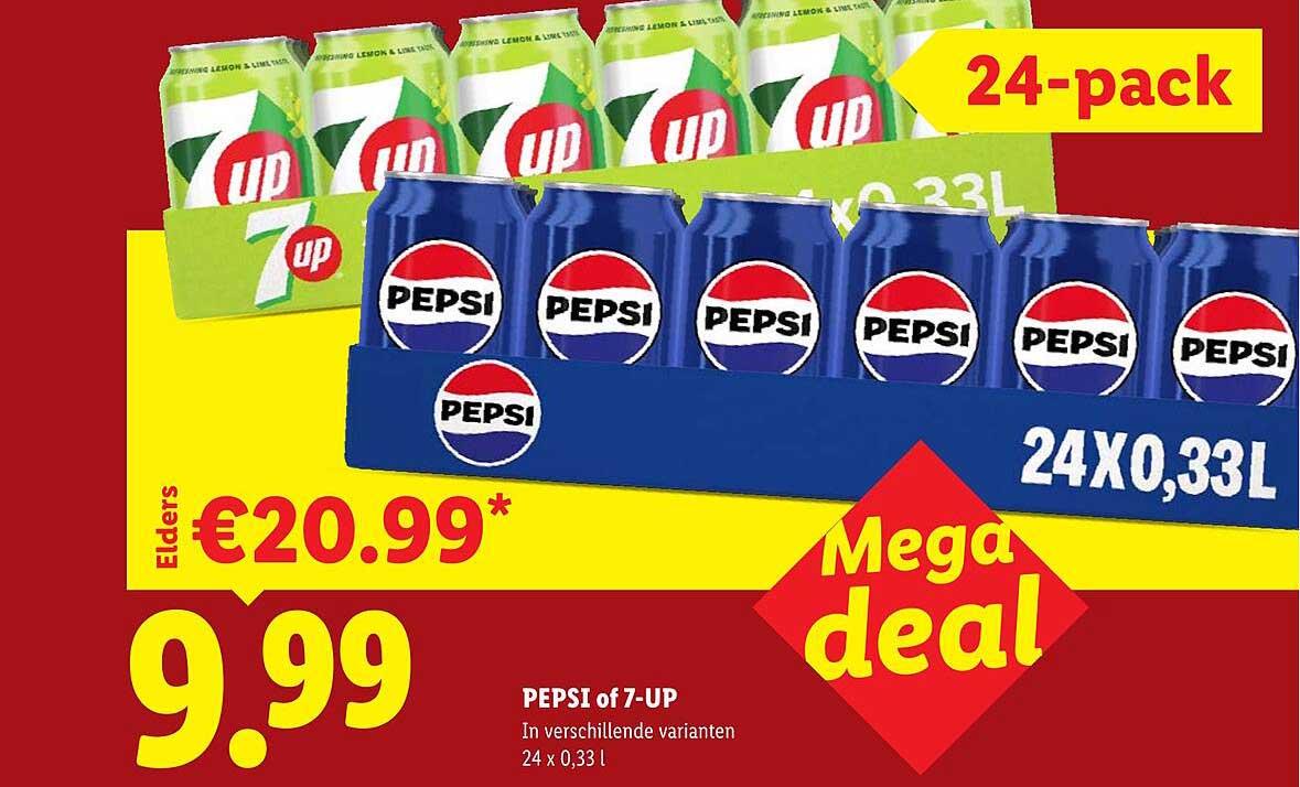 PEPSI of 7-UP Mega deal 24-pack