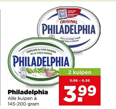 Philadelphia Alle kuipen à 145-200 gram