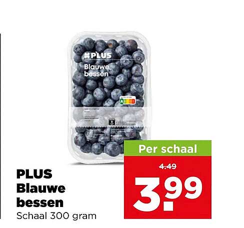 PLUS Blauwe bessen Schaal 300 gram