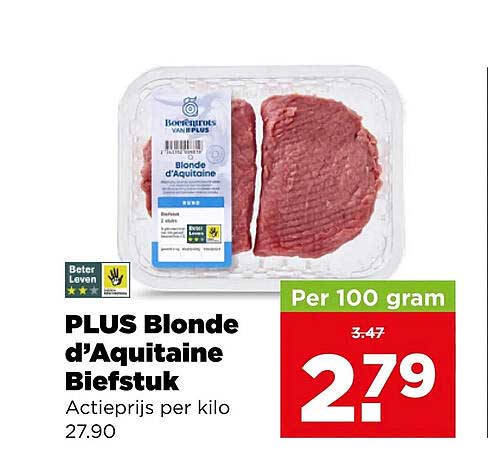 PLUS Blonde d'Aquitaine Biefstuk