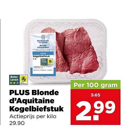PLUS Blonde d'Aquitaine Kogelbiefstuk