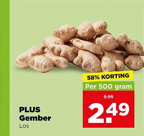 PLUS Gember Los 58% KORTING