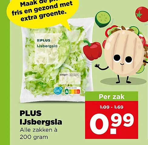 PLUS IJsbergsla Alle zakken à 200 gram