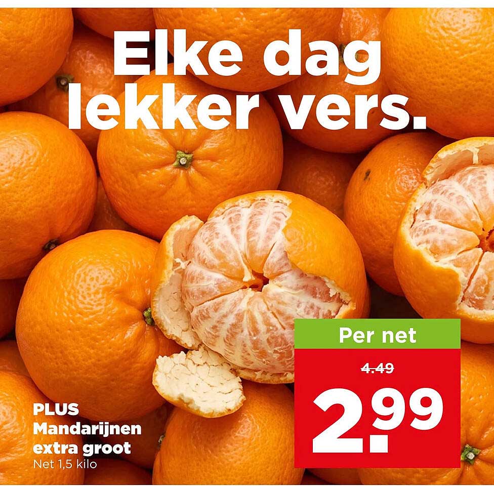 PLUS Mandarijnen extra groot Net 1,5 kilo