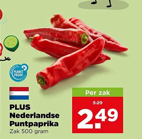 PLUS Nederlandse Puntpaprika Zak 500 gram