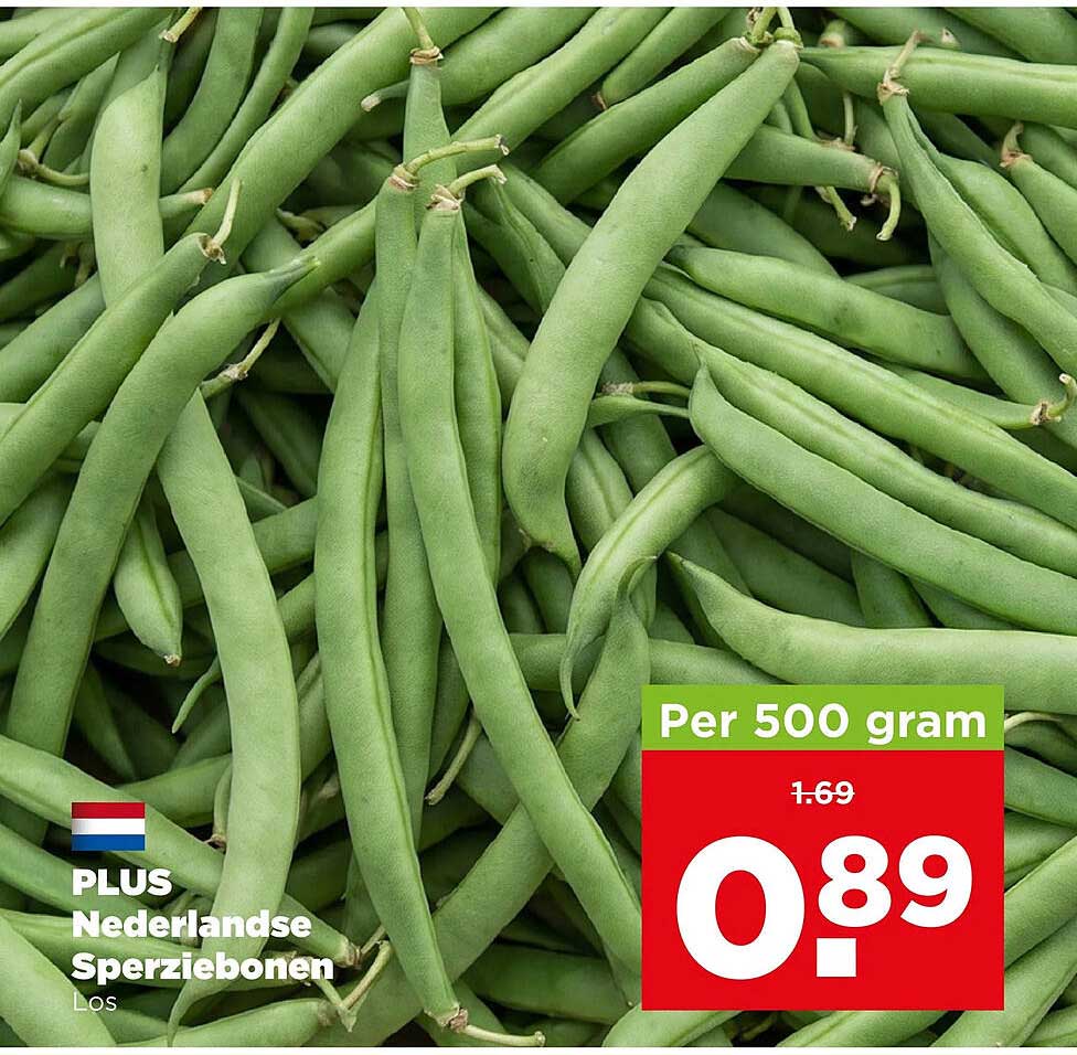 PLUS Nederlandse Sperziebonen Los Per 500 gram