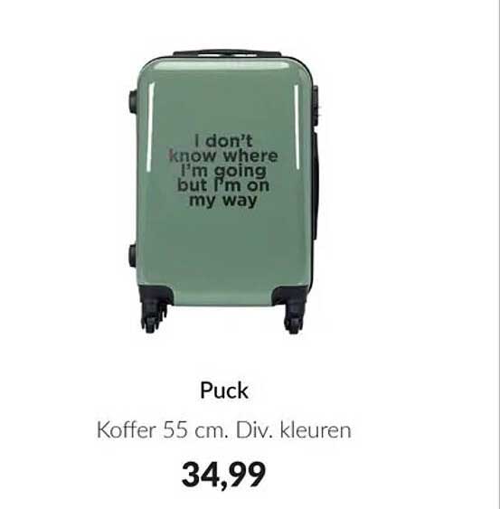 Puck Koffer 55 cm. Div. kleuren