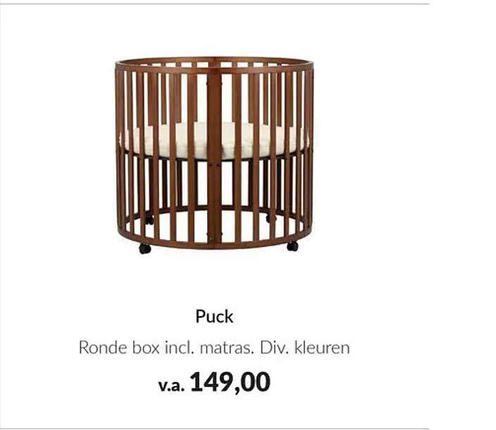 Puck Ronde box incl. matras. Div. kleuren