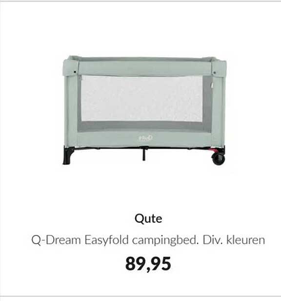 Q-Dream Easyfold campingbed. Div. kleuren