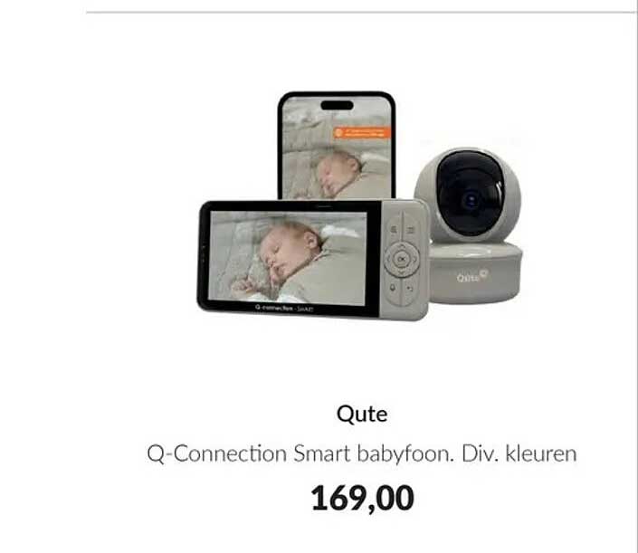 Qute Q-Connection Smart babyfoon. Div. kleuren