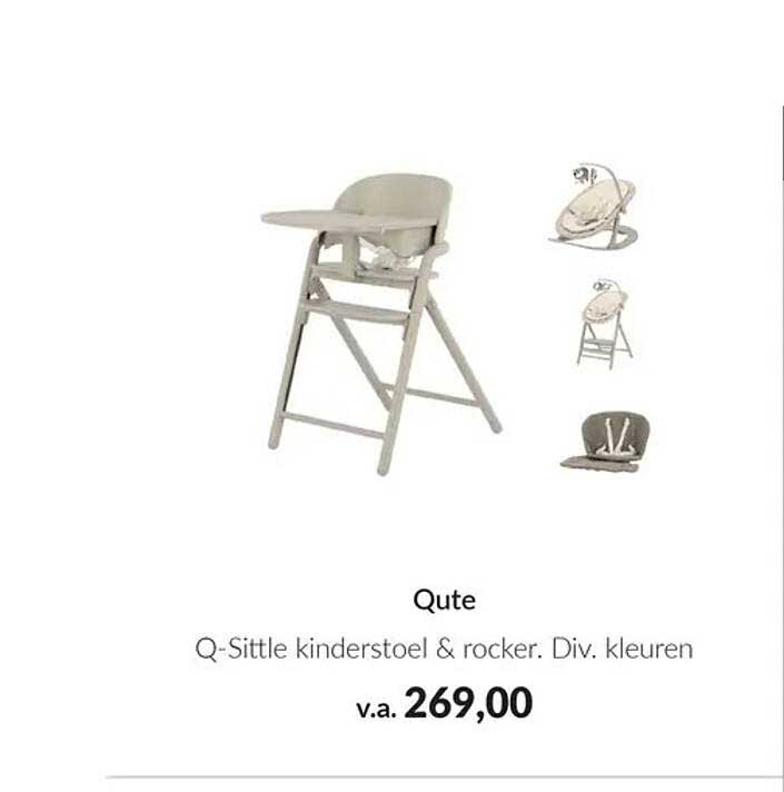 Qute Q-Sittle kinderstoel & rocker. Div. kleuren