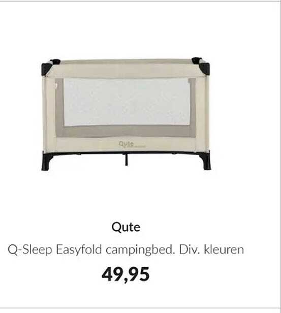 Qute Q-Sleep Easyfold campingbed. Div. kleuren
