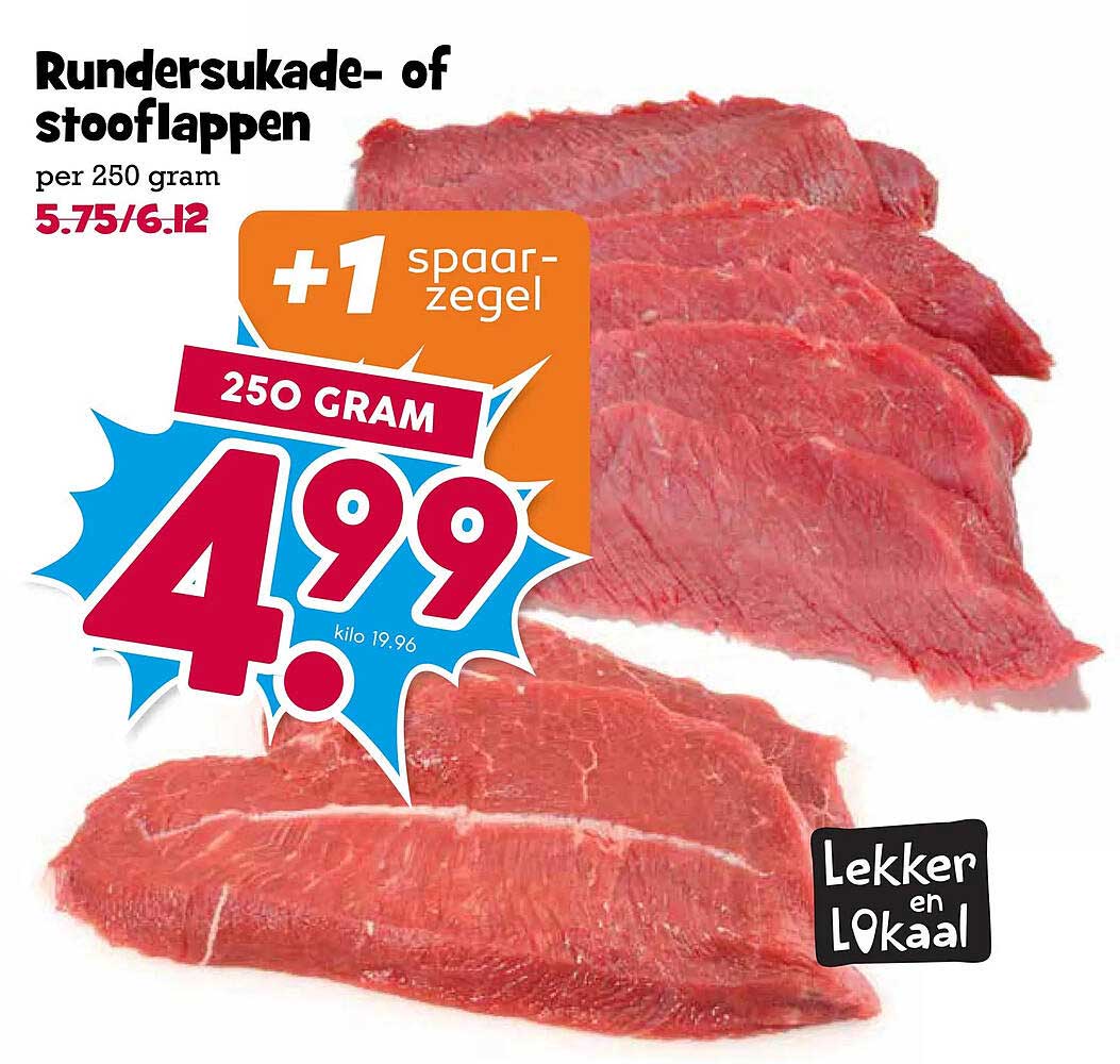 Rundersukade- of stooflappen 250 gram +1 spaarzegel