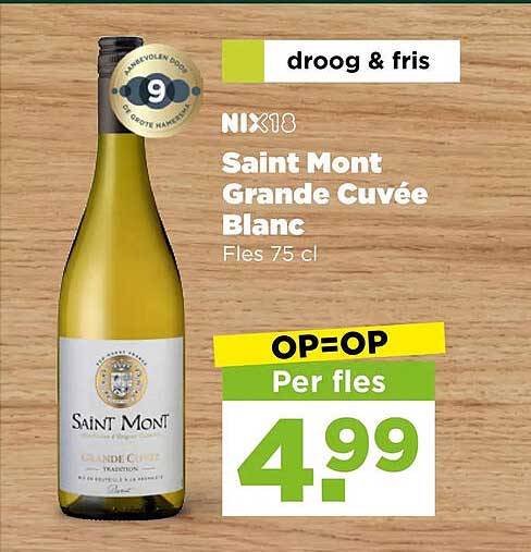 Saint Mont Grande Cuvée Blanc Fles 75 cl OP=OP Per fles