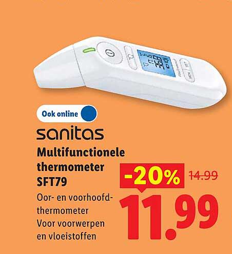 Sanitas Multifunctionele thermometer SFT79 -20%
