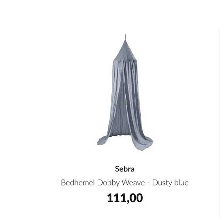 Sebra Bedhemel Dobby Weave - Dusty blue