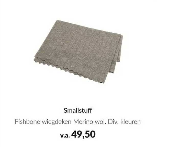 Smallstuff Fishbone wiegdeken Merino wol. Div. kleuren