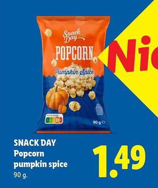 SNACK DAY Popcorn pumpkin spice 90 g.