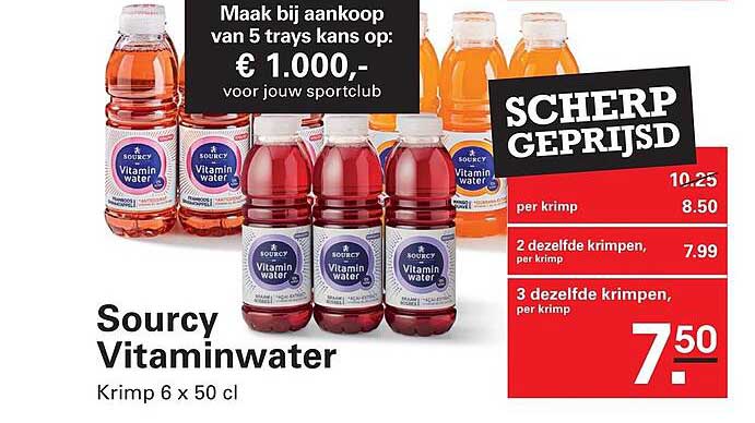 Sourcy Vitaminwater Krimp 6 x 50 cl