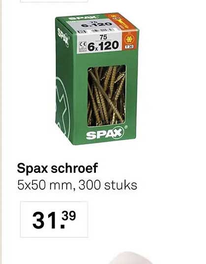 Spax schroef 5x50 mm, 300 stuks