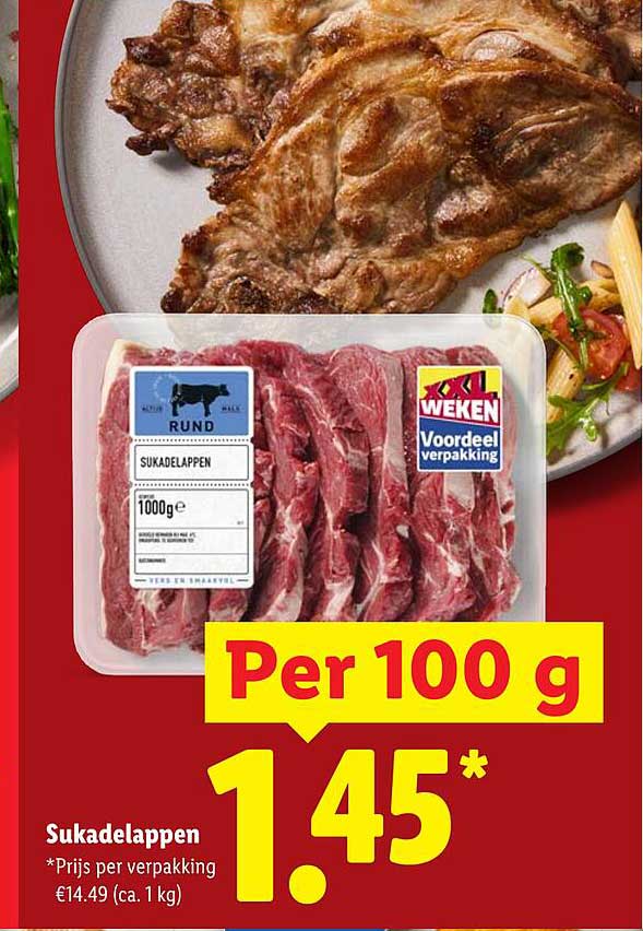 Sukadelappen Per 100 g