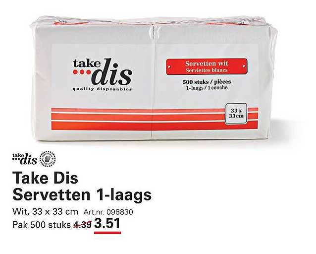 Take Dis Servetten 1-laags