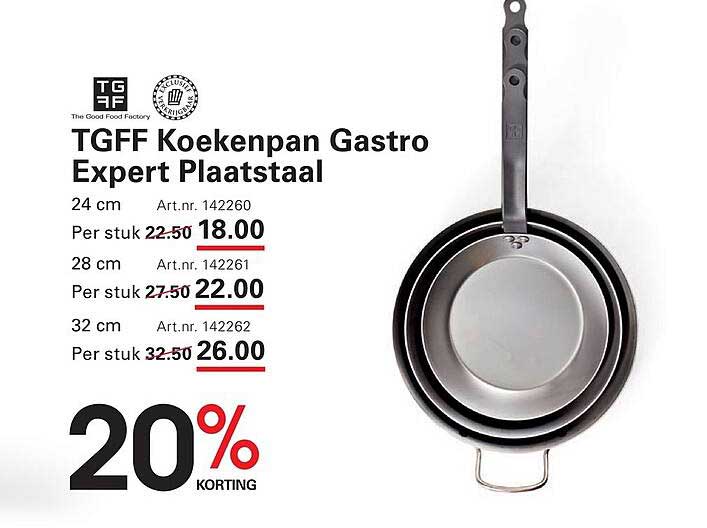 TGFF Koekenpan Gastro Expert Plaatstaal