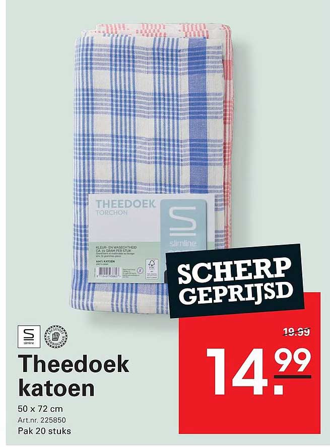 Theedoek katoen