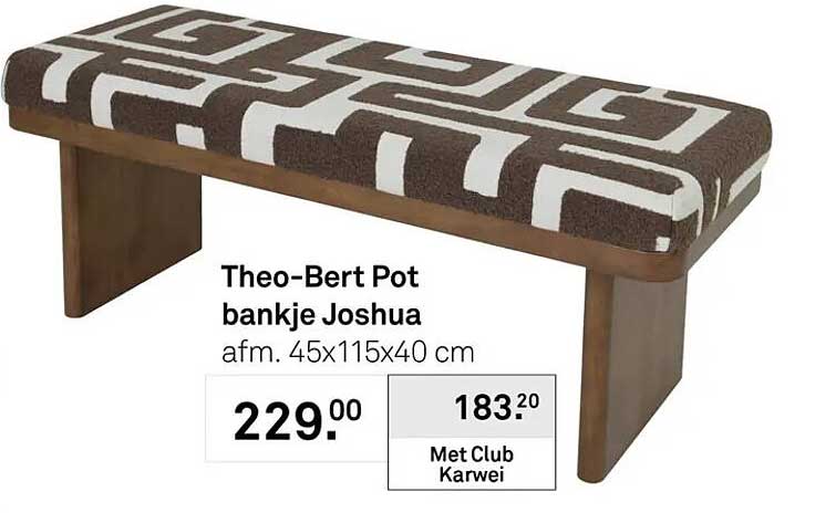 Theo-Bert Pot bankje Joshua