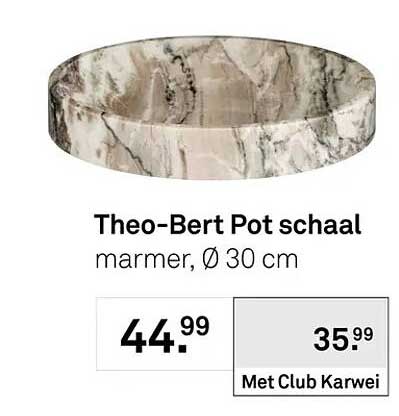Theo-Bert Pot schaal marmer, Ø 30 cm