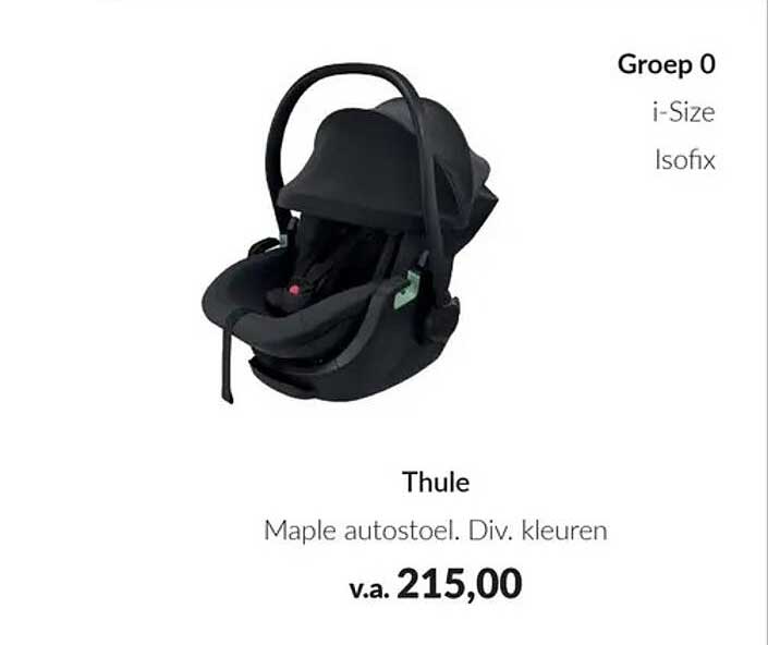 Thule Maple autostoel. Div. kleuren