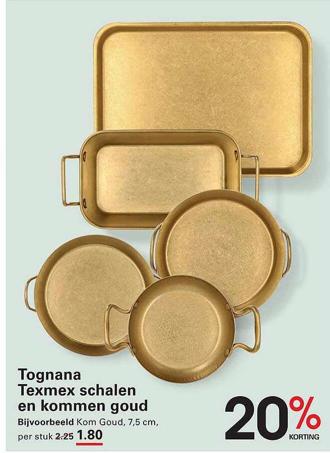 Tognana Texmex schalen en kommen goud