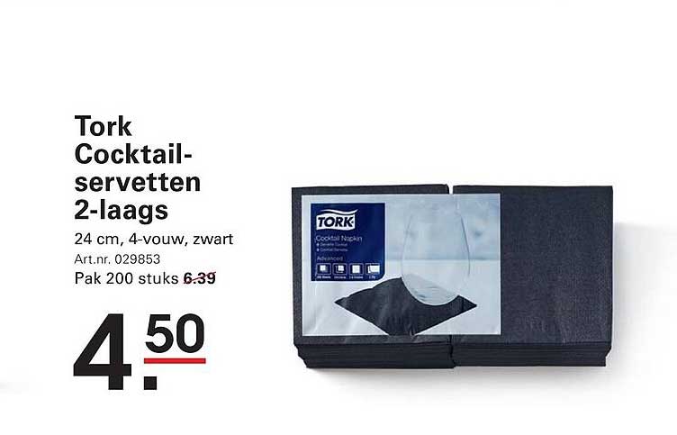 Tork Cocktailservetten 2-laags