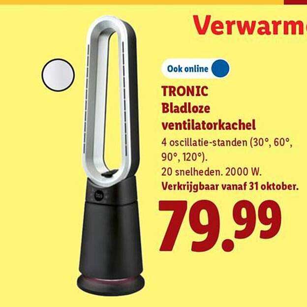 TRONIC Bladloze ventilatorkachel