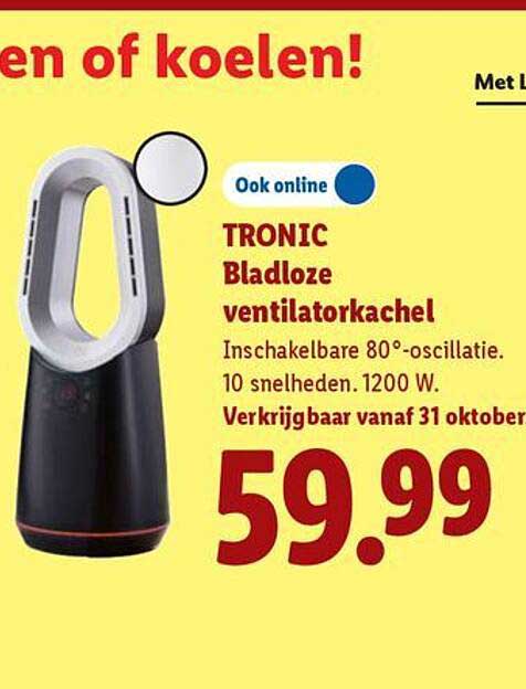 TRONIC Bladloze ventilatorkachel