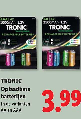 TRONIC Oplaadbare batterijen