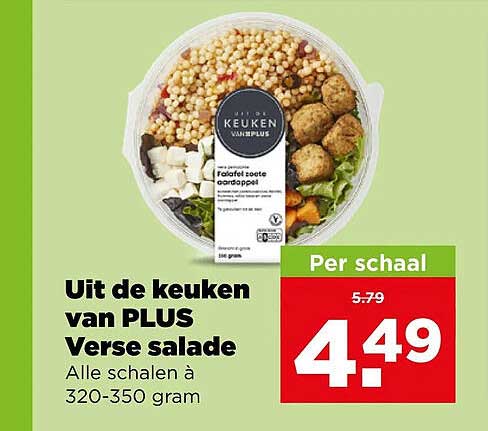 Uit de keuken van PLUS Verse salade Alle schalen à 320-350 gram