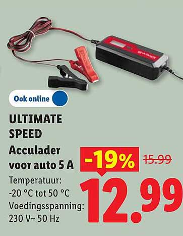ULTIMATE SPEED Acculader voor auto 5 A