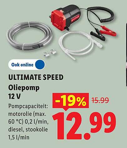 ULTIMATE SPEED Oliepomp 12 V
