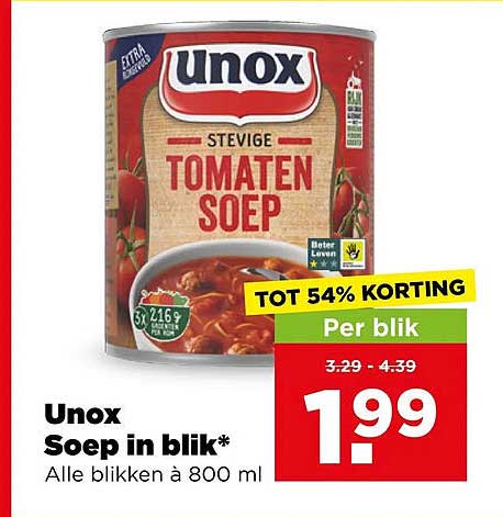Unox Soep in blik*