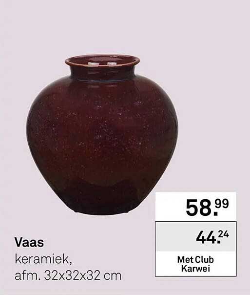 Vaas keramiek, afm. 32x32x32 cm