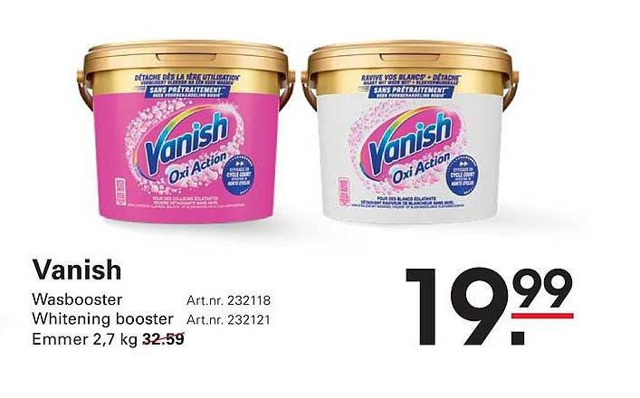 Vanish Wasbooster Whitening booster Emmer 2,7 kg