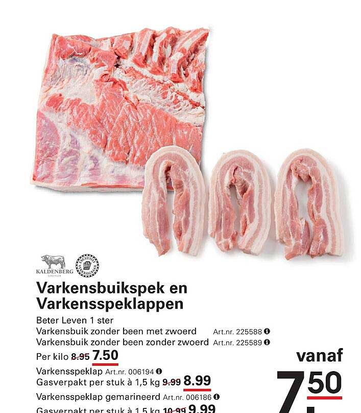 Varkensbuikspek en Varkensspeklappen