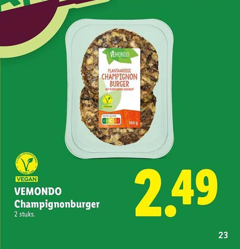 VEMondo Champignonburger 2 stuks