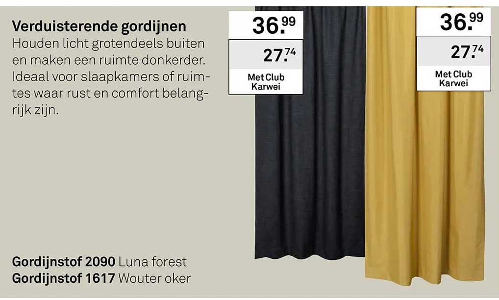 Verduisterende gordijnen