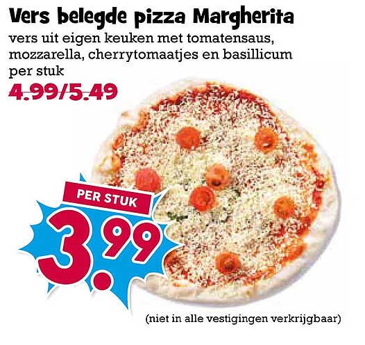 Vers belegde pizza Margherita