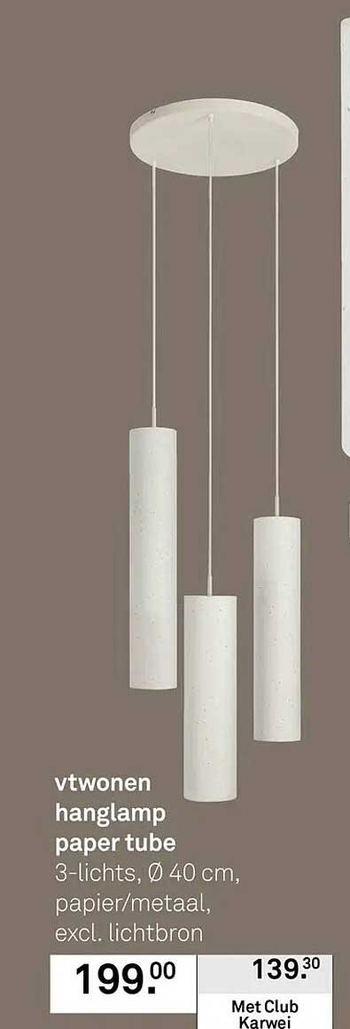 vtwonen hanglamp paper tube
